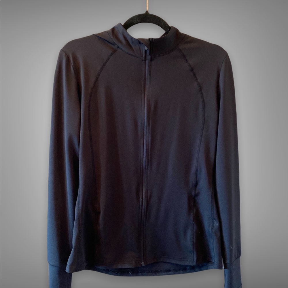 Black running jacket